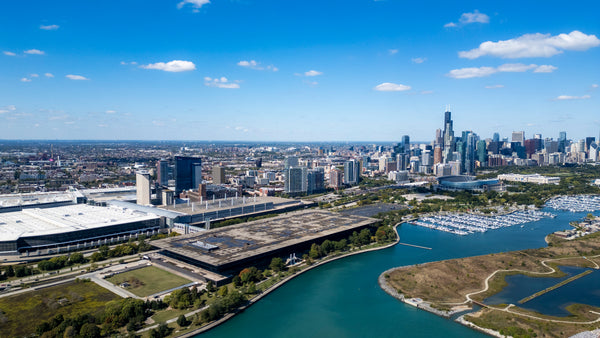 Chicago landscape seen from above